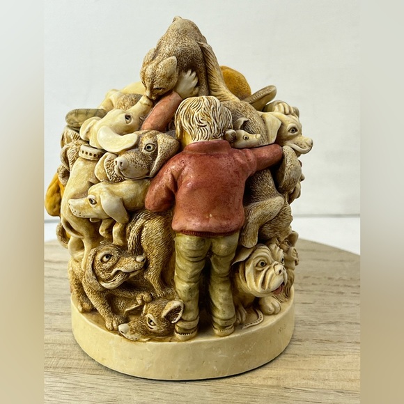 Trinket Box Harmony Kingdom "Mad Dogs & Englishmen" Antiquark 94 UK W/out Box - Picture 3 of 13